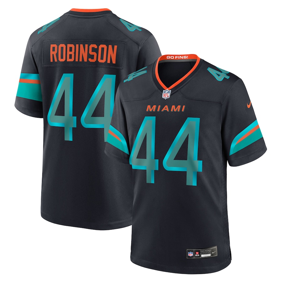Men Miami Dolphins #44 Robinson Nike 2025 Blue Limited Nike NFL Jersey->miami dolphins->NFL Jersey